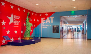 a person standing in a room